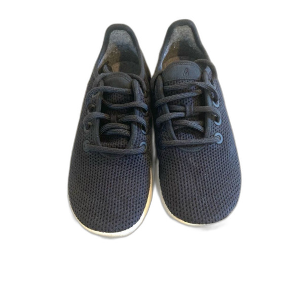 Allbirds Navy Mesh White Soles Lace Up Lightweight Washable Sneakers Size 7 Wide - Picture 1 of 7